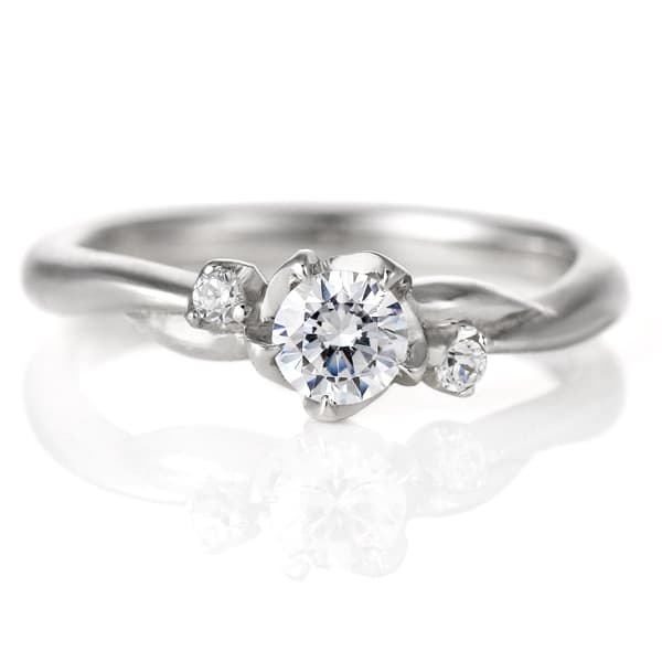 【鑑別書付】 プラチナ ダイヤモンド リング 婚約指輪 エンゲージリング