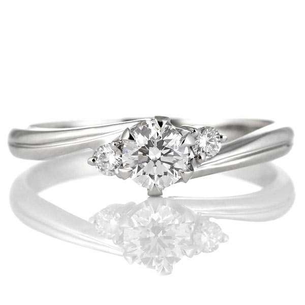 エンゲージリング 婚約指輪 ダイヤモンドプラチナリング メレ