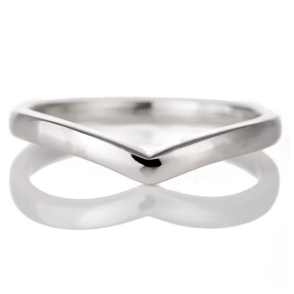 プラチナ V字 リング 結婚指輪 マリッジリング