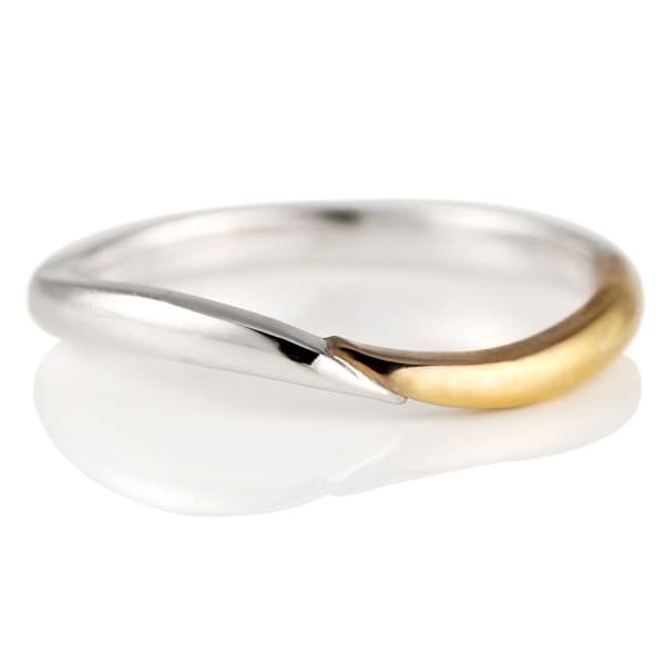 プラチナ ピンクゴールド リング 結婚指輪 マリッジリング