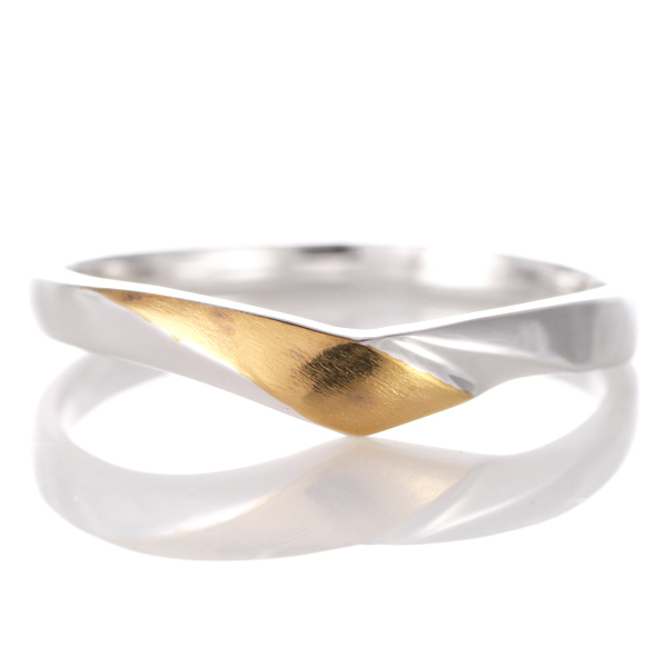 プラチナ K18ピンクゴールド リング 結婚指輪 マリッジリング ペアリング