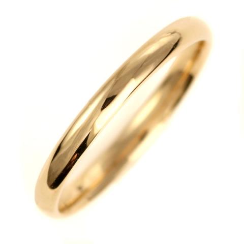 結婚指輪 マリッジリング K18イエローゴールド つやあり  メンズ レディース ユニセックス