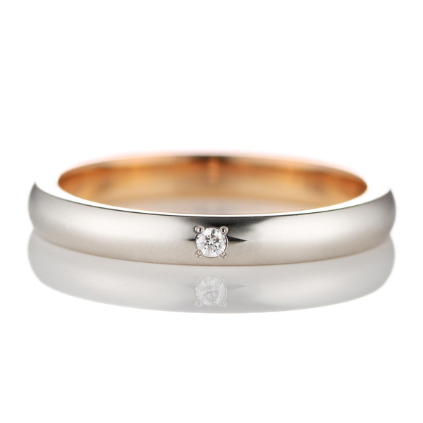 ダイヤモンド プラチナ ピンクゴールド マリッジリング 結婚指輪 スイートマリッジ