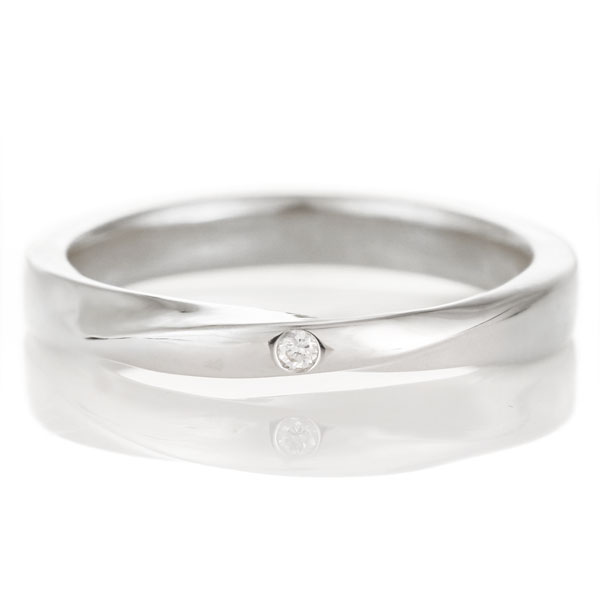 INFINITY インフィニティ PT950 ダイヤモンド1石入 結婚指輪 マリッジリング