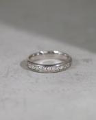 グロースリング ハーフムーン　プラチナ950 3.5mm ダイヤモンド11石