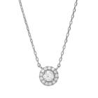 PT900 ダイヤモンド0.1ct ヘイロー ネックレス