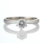 【鑑定書付】 プラチナ 一粒 ダイヤモンド リング 婚約指輪 エンゲージリング