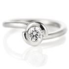 【鑑定書付】 プラチナ ダイヤモンド リング 婚約指輪 エンゲージリング