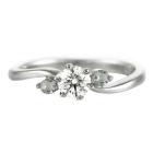 婚約指輪 ダイヤモンド プラチナリング 一粒 大粒 指輪 エンゲージリング 0.4ct プロポーズ用 レディース 人気 ダイヤ 刻印無料 3月 誕生石 アクアマリン