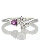 婚約指輪 ダイヤモンド プラチナリング 一粒 大粒 指輪 エンゲージリング 0.4ct プロポーズ用 レディース 人気 ダイヤ 刻印無料 2月 誕生石 アメジスト