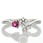 婚約指輪 ダイヤモンド プラチナリング エンゲージリング 0.3ct 7月 誕生石