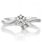 エンゲージリング 婚約指輪 ダイヤモンドプラチナリング