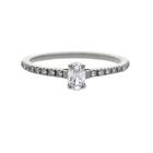 ファンシーカット エンゲージリング ダイヤモンド0.3ct オーバルカット エタニティ