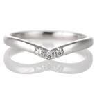 プラチナ ダイヤモンド V字 リング 結婚指輪 マリッジリング