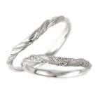 【2本セット】 プラチナ ダイヤモンド リング 結婚指輪 マリッジリング