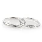 【2本セット】 プラチナ ダイヤモンド リング 結婚指輪 マリッジリング