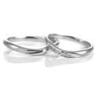 【2本セット】 プラチナ ダイヤモンド リング 結婚指輪 マリッジリング