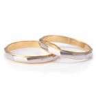 【2本セット】プラチナ イエローゴールド マリッジリング 結婚指輪 スイートマリッジ