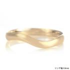 結婚指輪 マリッジリング 18金 ゴールド つや消し マット 甲丸 ウェーブ