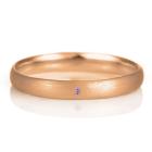 結婚指輪 マリッジリング 18金 ピンクゴールド つや消し マット 甲丸 天然石 アメジスト