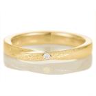 growth ring INFINITY インフィニティ K18イエローゴールド ダイヤモンド1石入 結婚指輪 マリッジリング