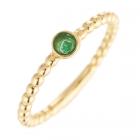 【TSUBOMI】  K18イエローゴールド エメラルド リング 5月 誕生石