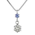 プラチナ ダイヤモンド ネックレス 0.3ct タンザナイト ネックレス