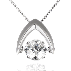 逆V字 揺れる ダイヤモンド ネックレス 正規品 ダンシングストーン