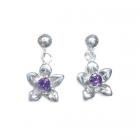 ピアス 2月誕生石 アメジストピアス 花 レディース アクセサリー