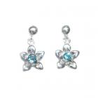 ピアス トパーズ ブルートパーズ ピアス 11月誕生石 花 レディース アクセサリー