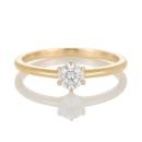 K18イエローゴールド ダイヤモンド エンゲージリング 婚約指輪 ソリティア