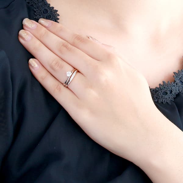 鑑定書付】婚約指輪&結婚指輪 3本セット プラチナ ピンクゴールド 