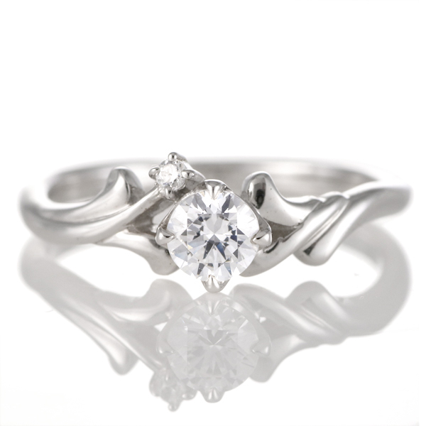 【鑑別書付】 プラチナ ダイヤモンド リング 婚約指輪 エンゲージリング | H104-050606FR | SUEHIRO