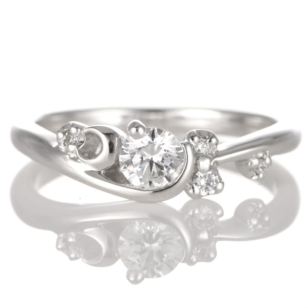 【鑑別書付】 プラチナ ダイヤモンド リング 婚約指輪 エンゲージリング | H104-050608FV | SUEHIRO