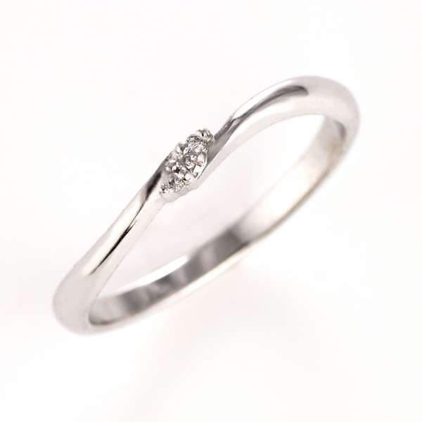 プラチナ ダイヤモンド リング 結婚指輪 マリッジリング ウェーブ