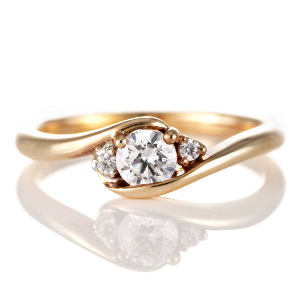 【鑑別書付】 プラチナ K18ピンクゴールド ダイヤモンド リング 婚約指輪 エンゲージリング | H104-060012FR | SUEHIRO