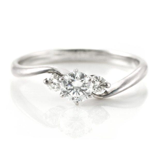 婚約指輪 プラチナ 一粒 ダイヤモンド エンゲージリング