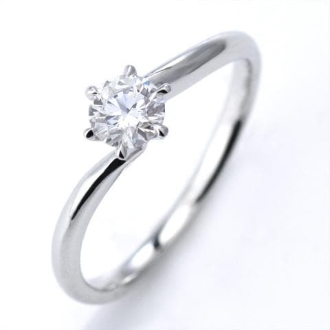 【鑑定書付】プラチナ 一粒ダイヤモンド リング 婚約指輪 エンゲージリング