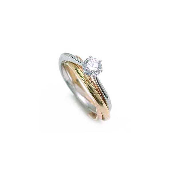 エンゲージリング 婚約指輪 ダイヤモンド リング プラチナ ゴールド コンビ