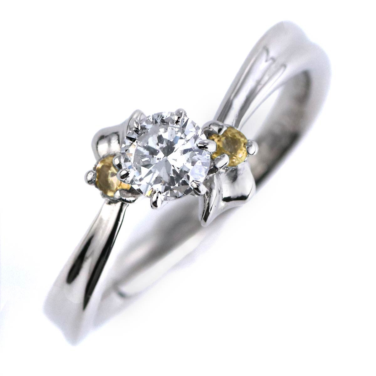 婚約指輪 ダイヤモンド プラチナリング 一粒 大粒 指輪 エンゲージリング 0.4ct プロポーズ用 レディース 人気 ダイヤ 刻印無料 11月 誕生石 シトリン