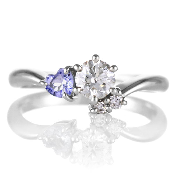 婚約指輪 ダイヤモンド プラチナリング 一粒 大粒 指輪 エンゲージリング 0.4ct プロポーズ用 レディース 人気 ダイヤ 刻印無料 12月 誕生石 タンザナイト