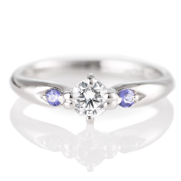 エンゲージリング 婚約指輪 ダイヤモンドプラチナリング タンザナイト