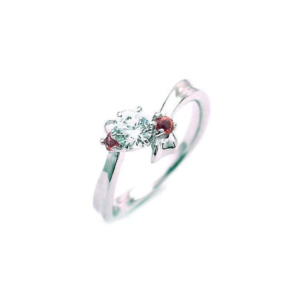 エンゲージリング 婚約指輪 ダイヤモンドプラチナリング ガーネット