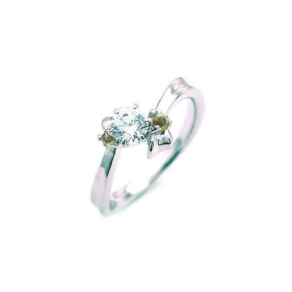 エンゲージリング 婚約指輪 ダイヤモンドプラチナリング ペリドット | H70-00236 | SUEHIRO
