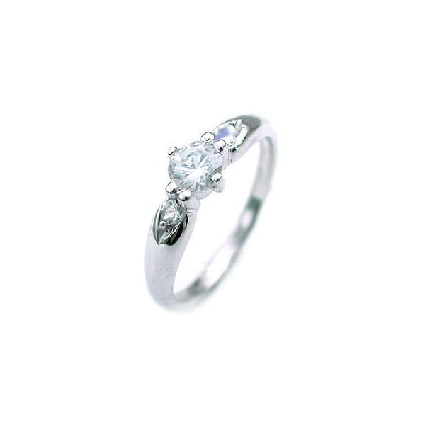 エンゲージリング 婚約指輪 ダイヤモンドプラチナリング ムーンストーン