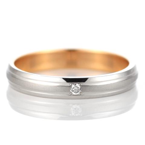 プラチナ ピンクゴールド ダイヤモンド マリッジリング 結婚指輪 スイートマリッジ