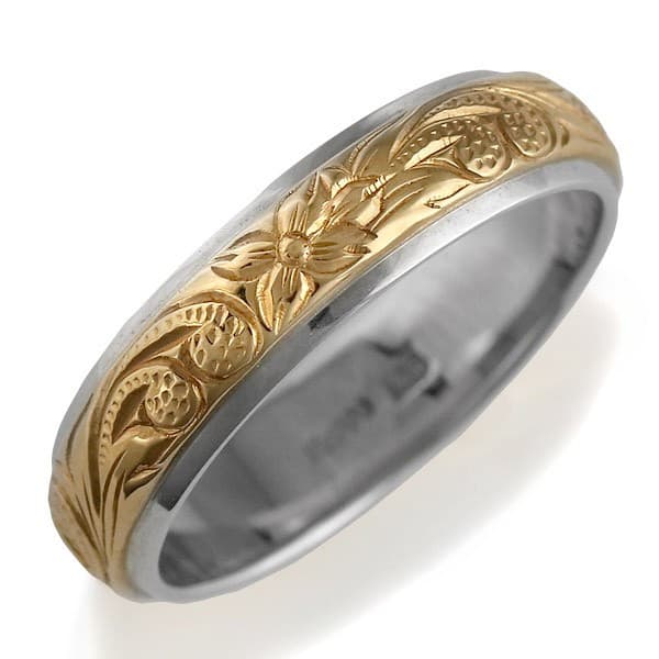 ハワイアンジュエリー 結婚指輪 マリッジリング プラチナ900 ピンクゴールド メンズ ペアリング 結婚式 カップル ブランド |  J104-020007 | SUEHIRO