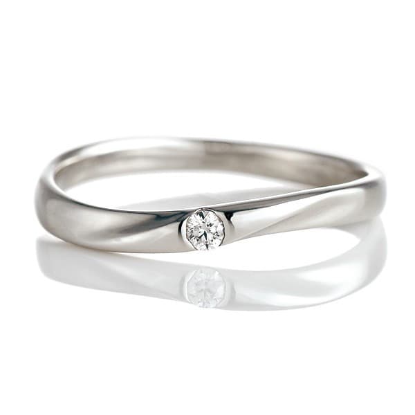 結婚指輪 プラチナBrand Jewelry TwinsCupidプラチナ900ダイヤモンドレディスリング ラブノット