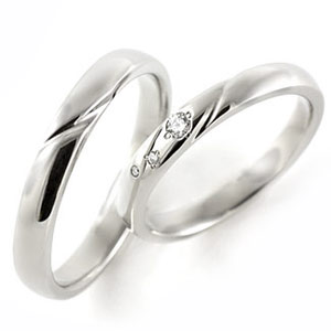 結婚指輪 プラチナBrand Jewelry TwinsCupidプラチナ900ダイヤモンドペアリング ラッキースター