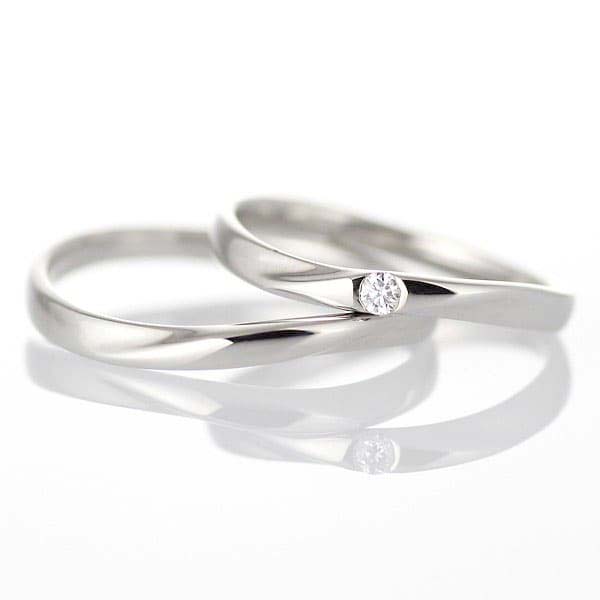 結婚指輪 プラチナBrand Jewelry TwinsCupidプラチナ900ダイヤモンドペアリング ラブノット
